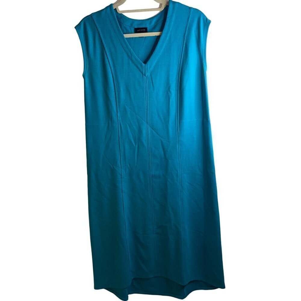 J Jill Womens Dress Size XS Blue Wearever Collection Midi Seam Detail New